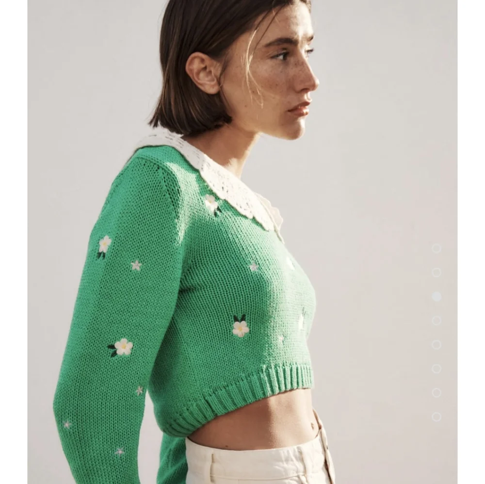Zara Embroidered Knit Sweater - Picture 3 of 8